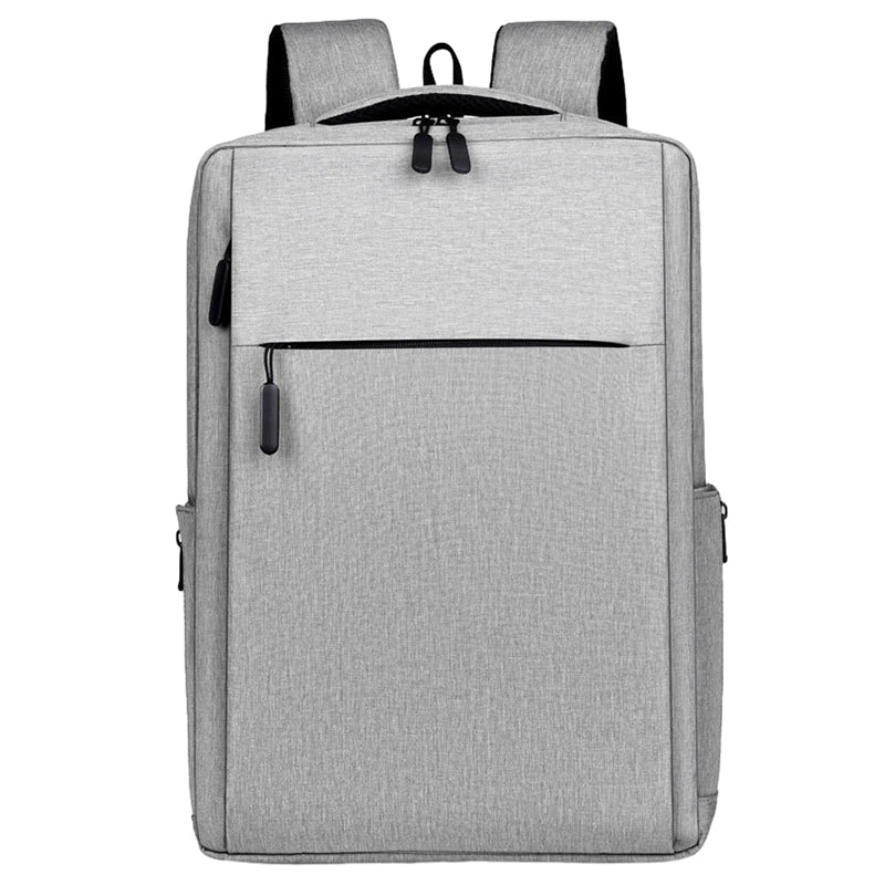 17 inch Laptop Backpack Oxford Cloth Notbook Rucksack Bag with USB Charging Port - Grey 17 inch Laptop Backpack Oxford Cloth Notbook Rucksack Bag with USB Charging Port - Grey